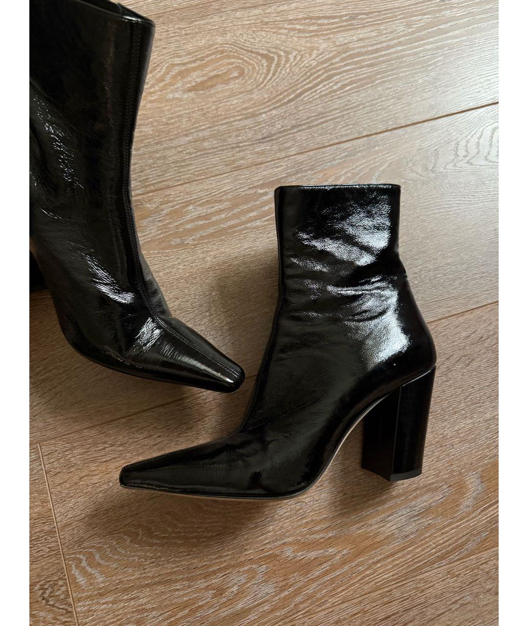 JIMMY CHOO Черные кожаные ботильоны, фото 3