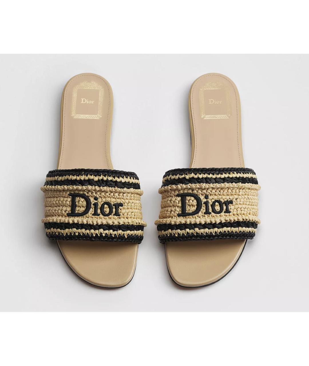 CHRISTIAN DIOR Бежевые мюли, фото 4