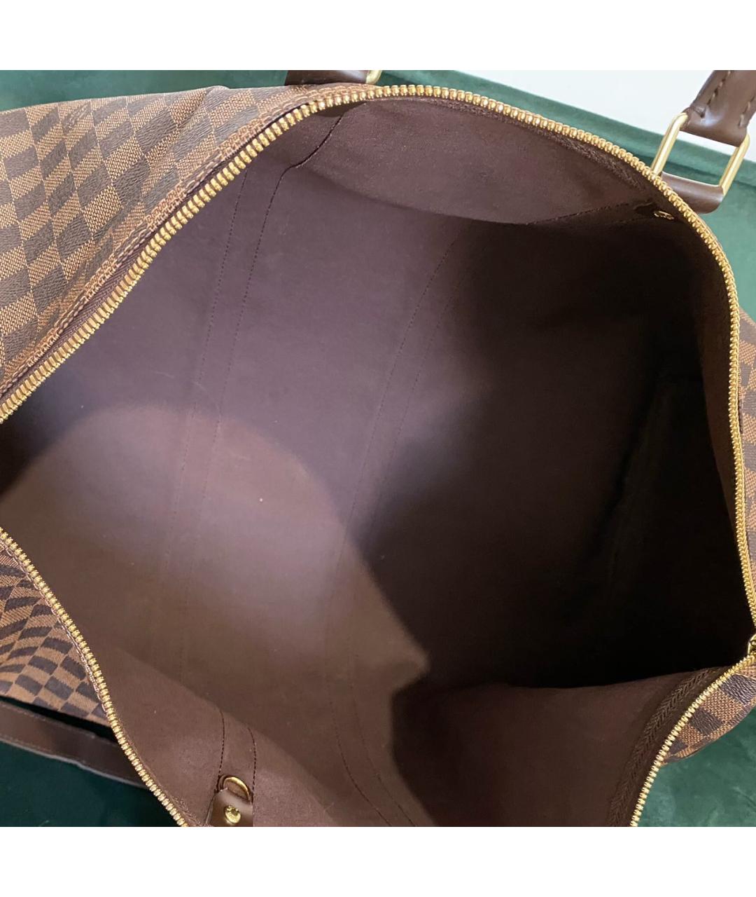 LOUIS VUITTON Коричневая кожаная дорожная/спортивная сумка, фото 4