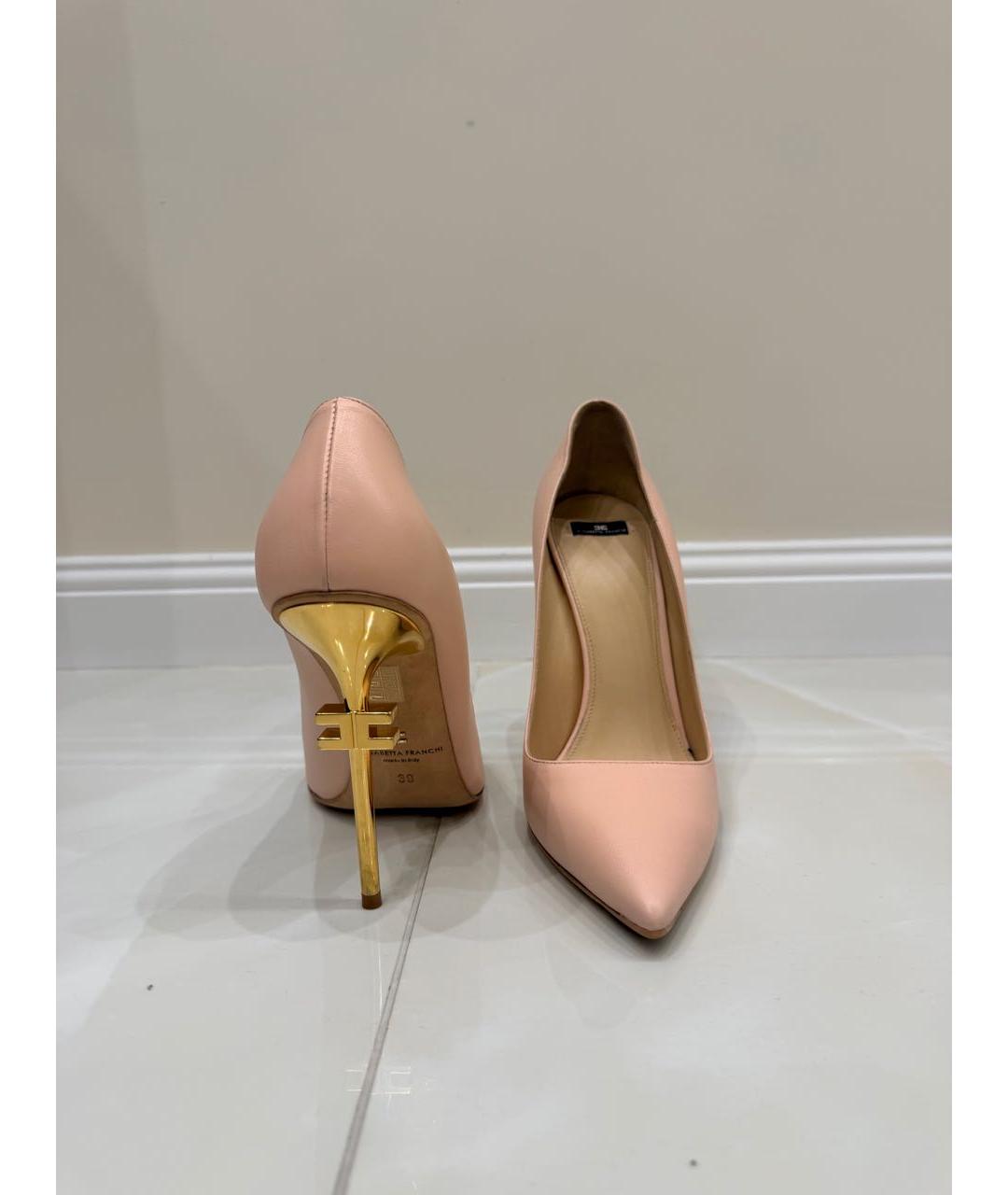 ELISABETTA FRANCHI Розовые кожаные туфли, фото 3