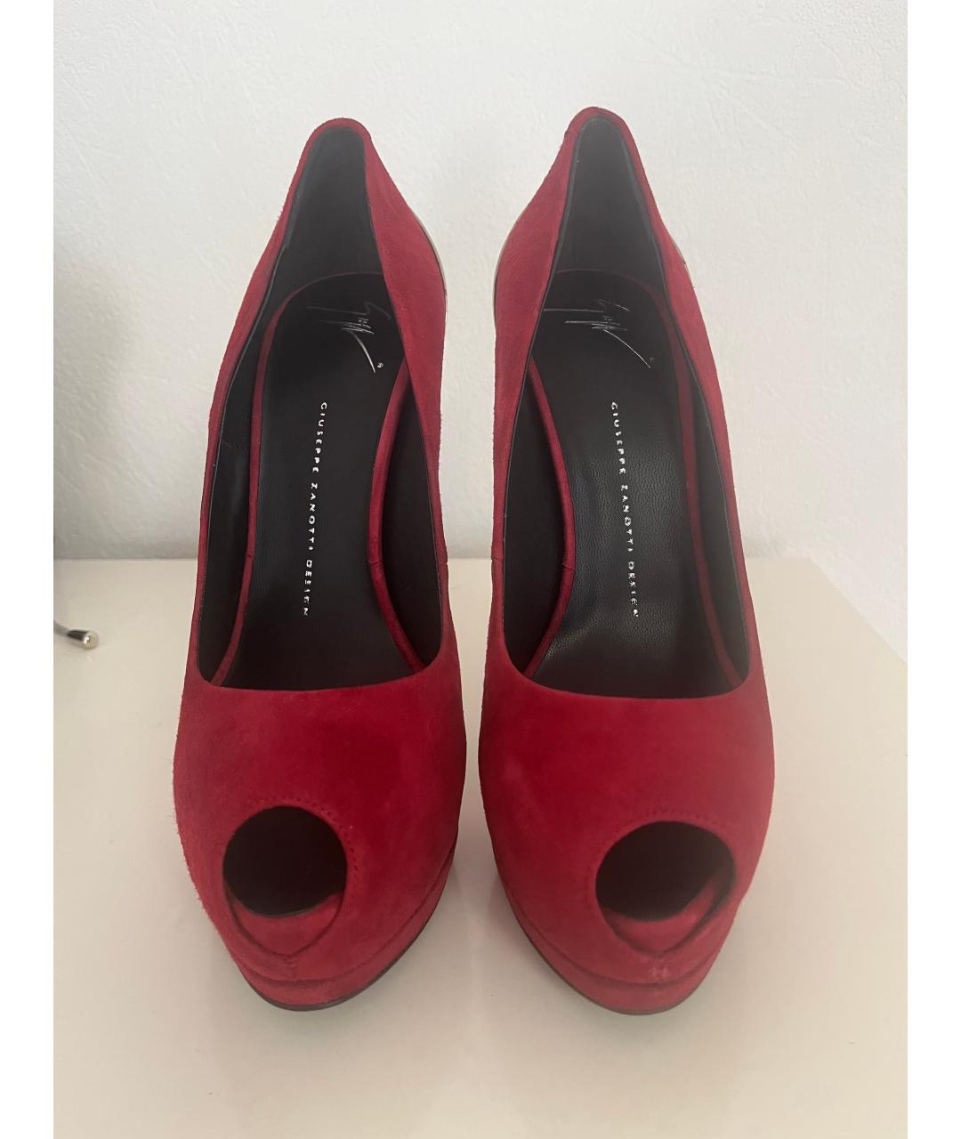 GIUSEPPE ZANOTTI DESIGN Красные замшевые туфли, фото 2