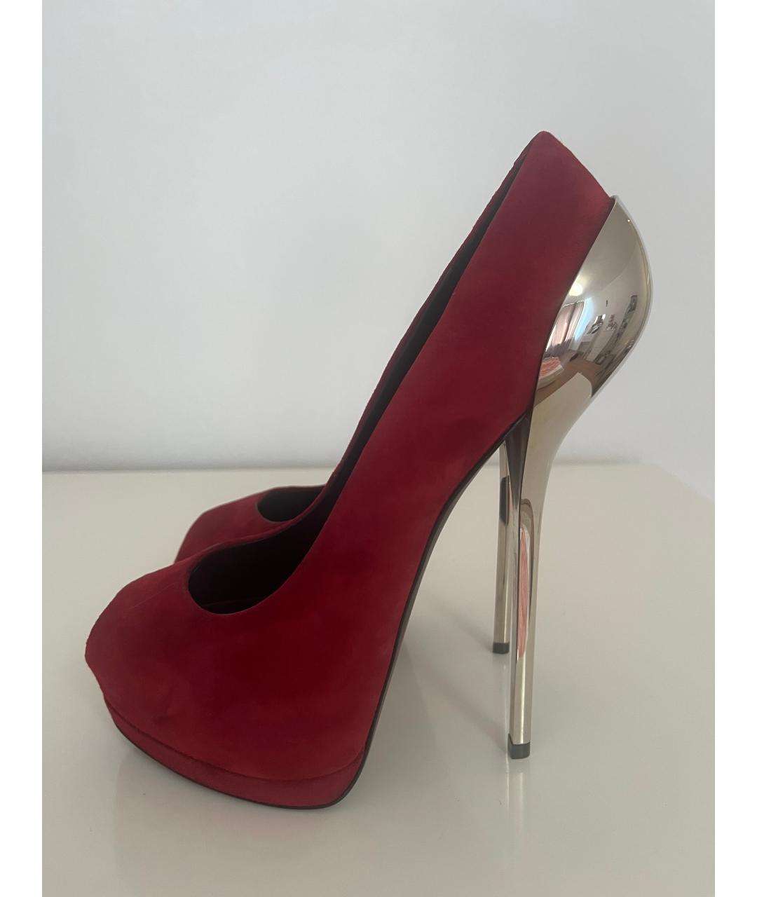 GIUSEPPE ZANOTTI DESIGN Красные замшевые туфли, фото 7