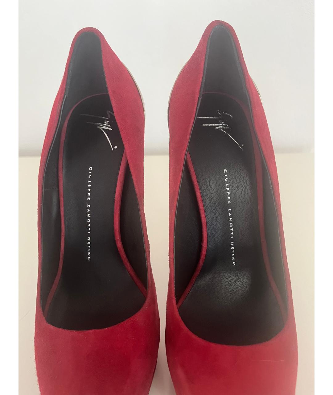 GIUSEPPE ZANOTTI DESIGN Красные замшевые туфли, фото 3