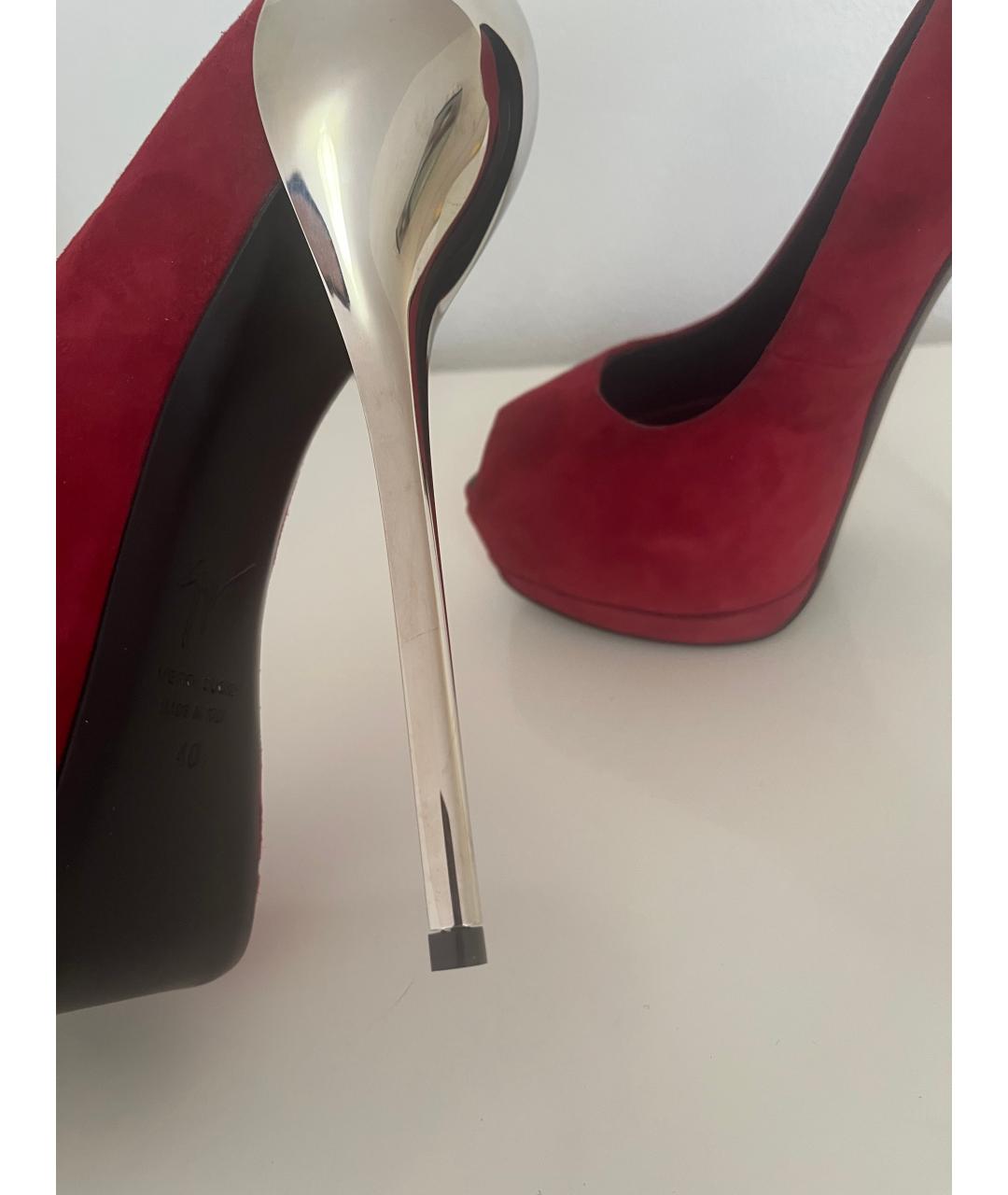 GIUSEPPE ZANOTTI DESIGN Красные замшевые туфли, фото 6