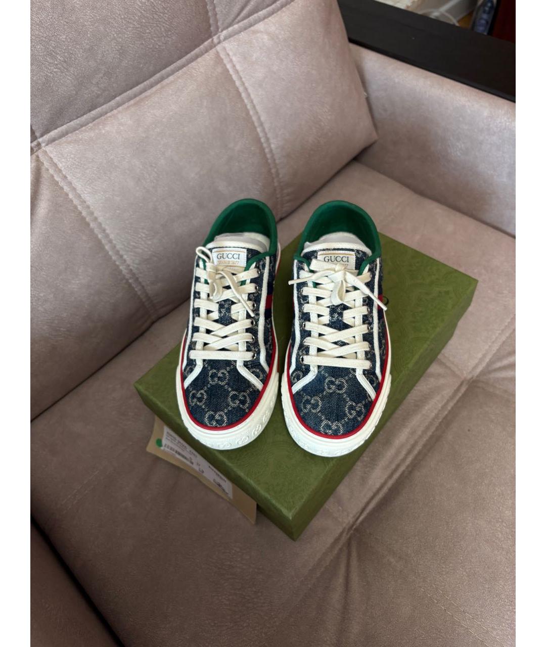 GUCCI Синие текстильные кеды, фото 6