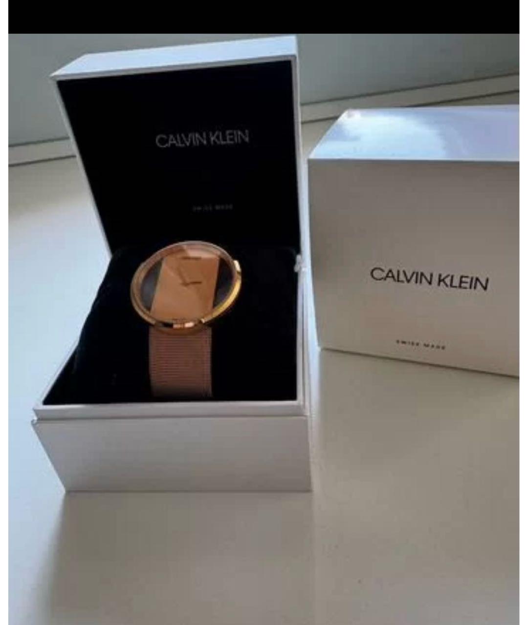 CALVIN KLEIN Золотые стальные часы, фото 2