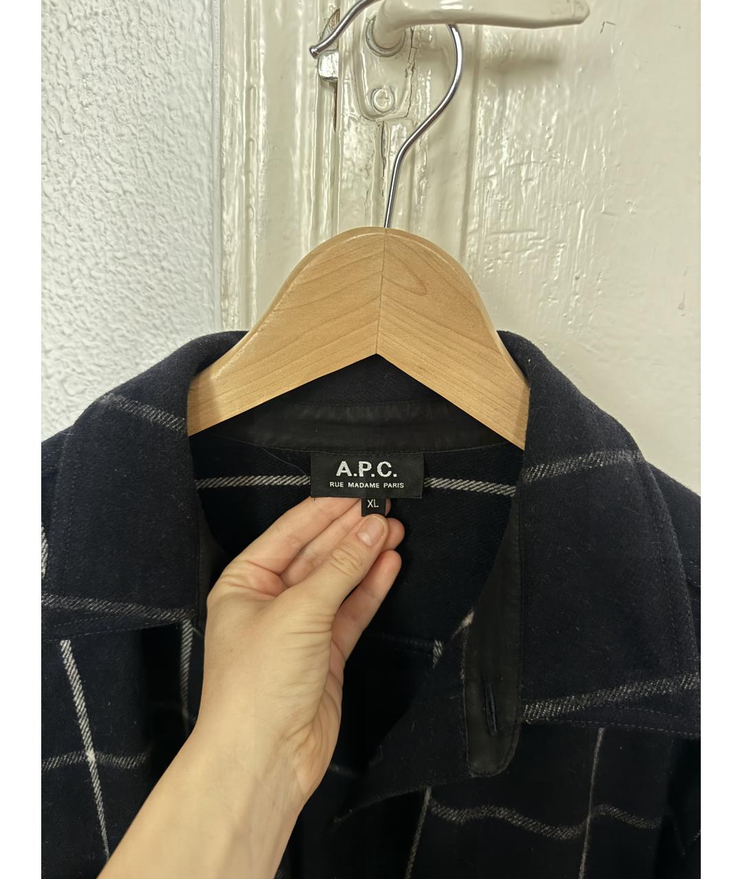 A.P.C. Темно-синяя шерстяная куртка, фото 2