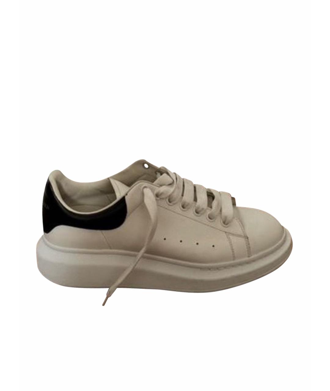 ALEXANDER MCQUEEN Белые кожаные низкие кроссовки / кеды, фото 1