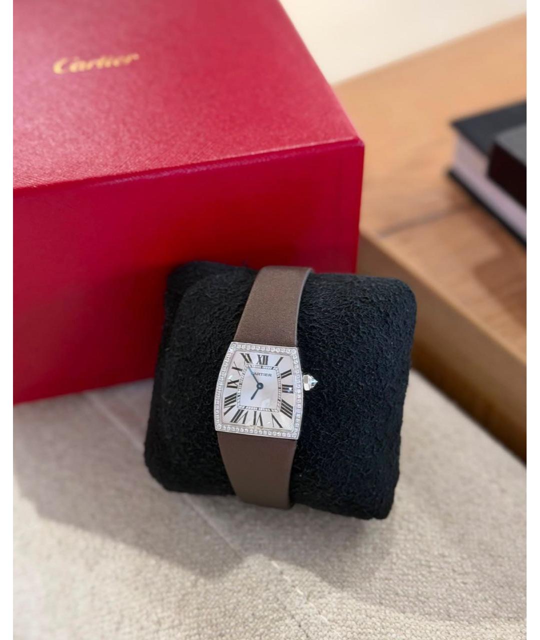 CARTIER Серебряные стеклянные часы, фото 3