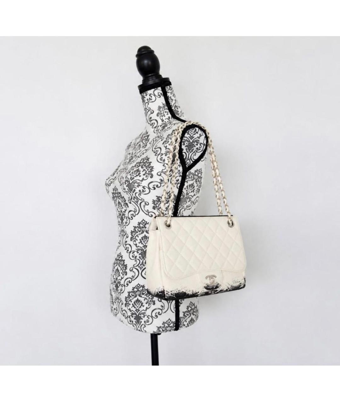 CHANEL Бежевая кожаная сумка через плечо, фото 8