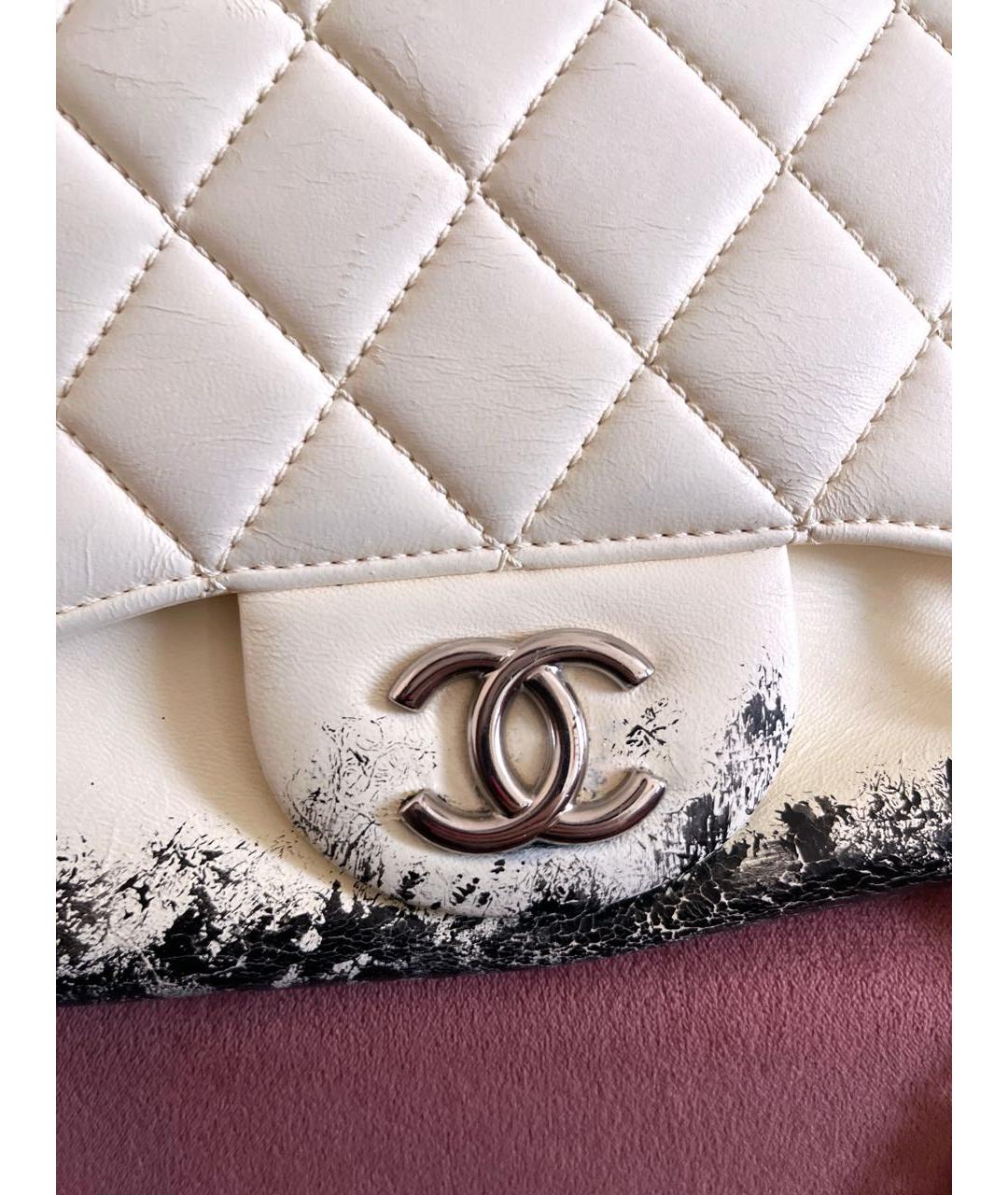 CHANEL Бежевая кожаная сумка через плечо, фото 6