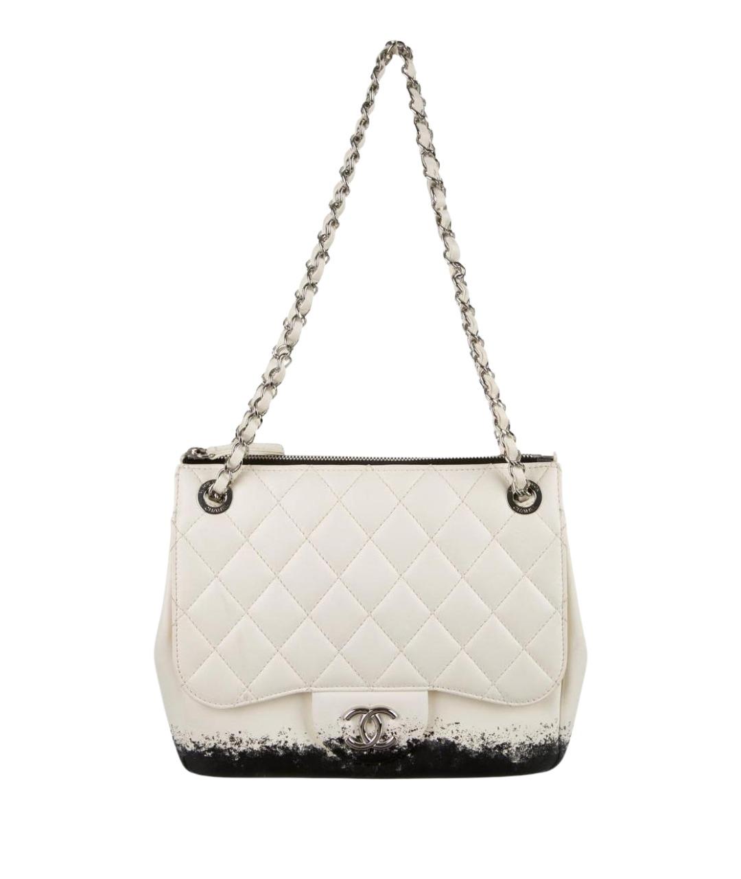 CHANEL Бежевая кожаная сумка через плечо, фото 1