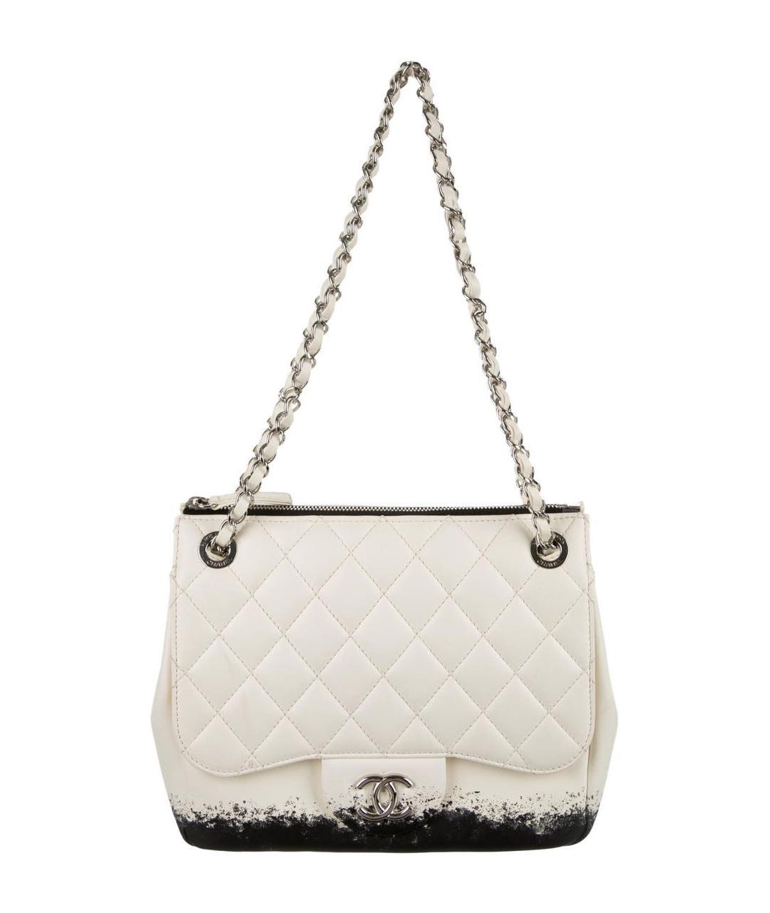 CHANEL Бежевая кожаная сумка через плечо, фото 9