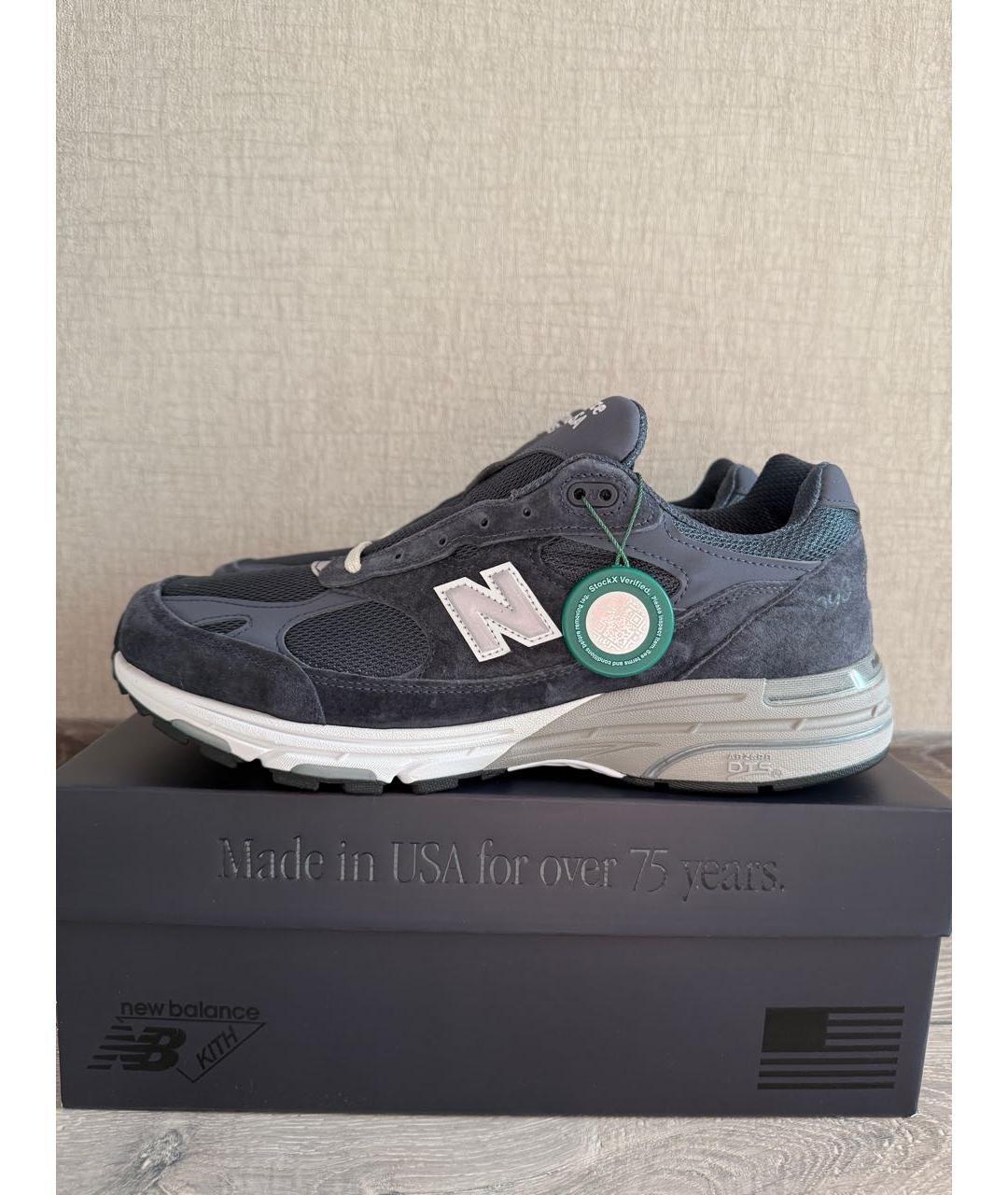 NEW BALANCE Темно-синие замшевые низкие кроссовки / кеды, фото 5