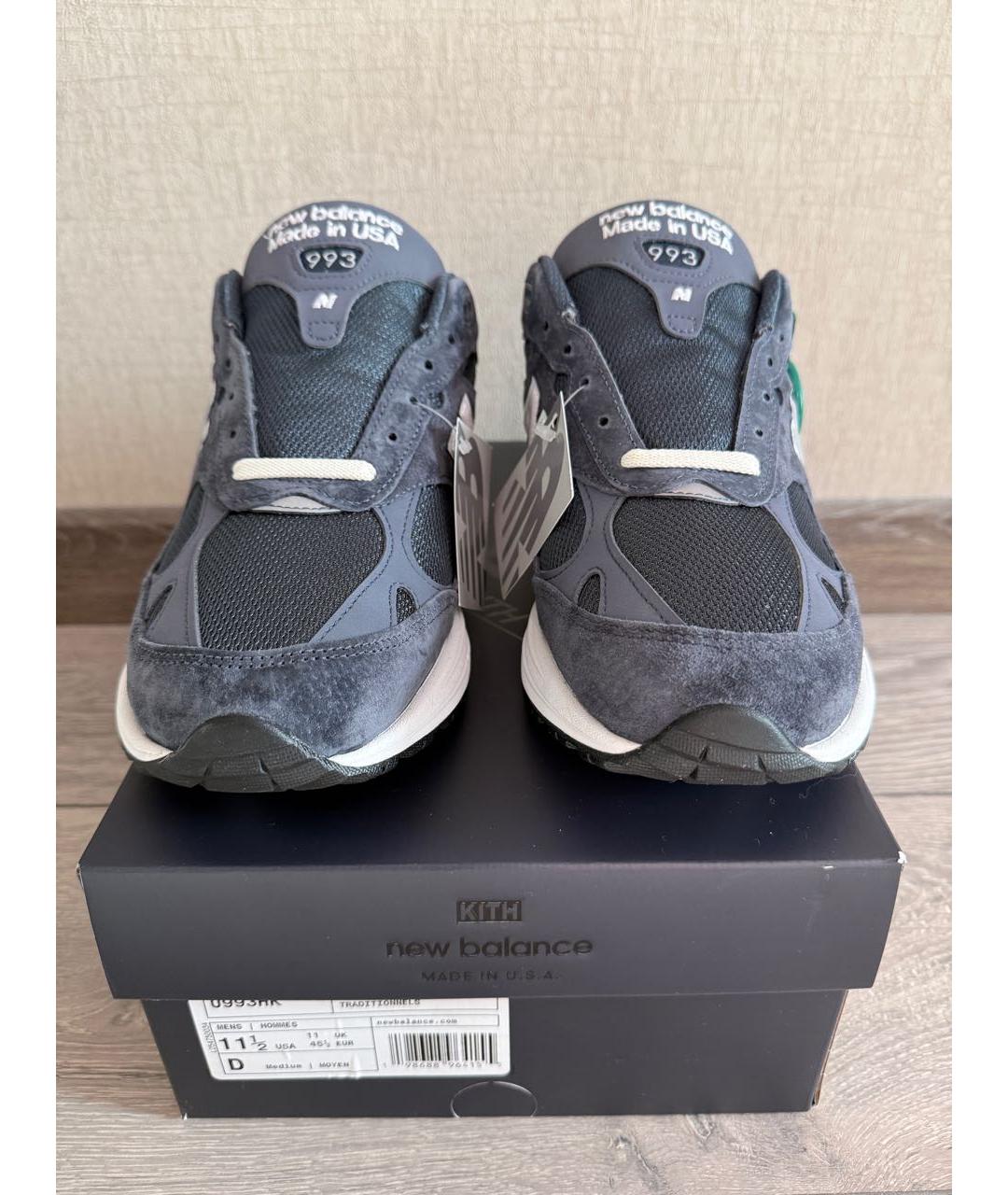 NEW BALANCE Темно-синие замшевые низкие кроссовки / кеды, фото 2