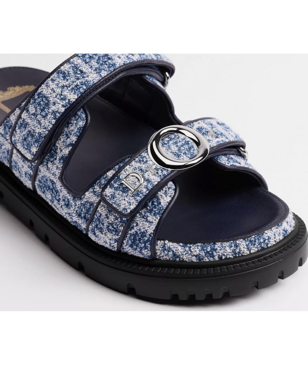 CHRISTIAN DIOR Синие мюли, фото 3