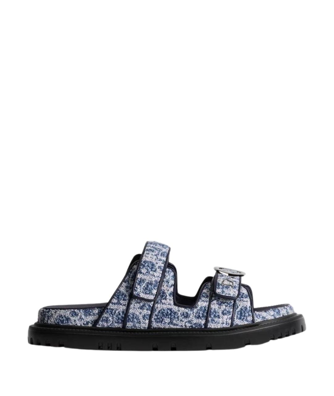 CHRISTIAN DIOR Синие мюли, фото 1