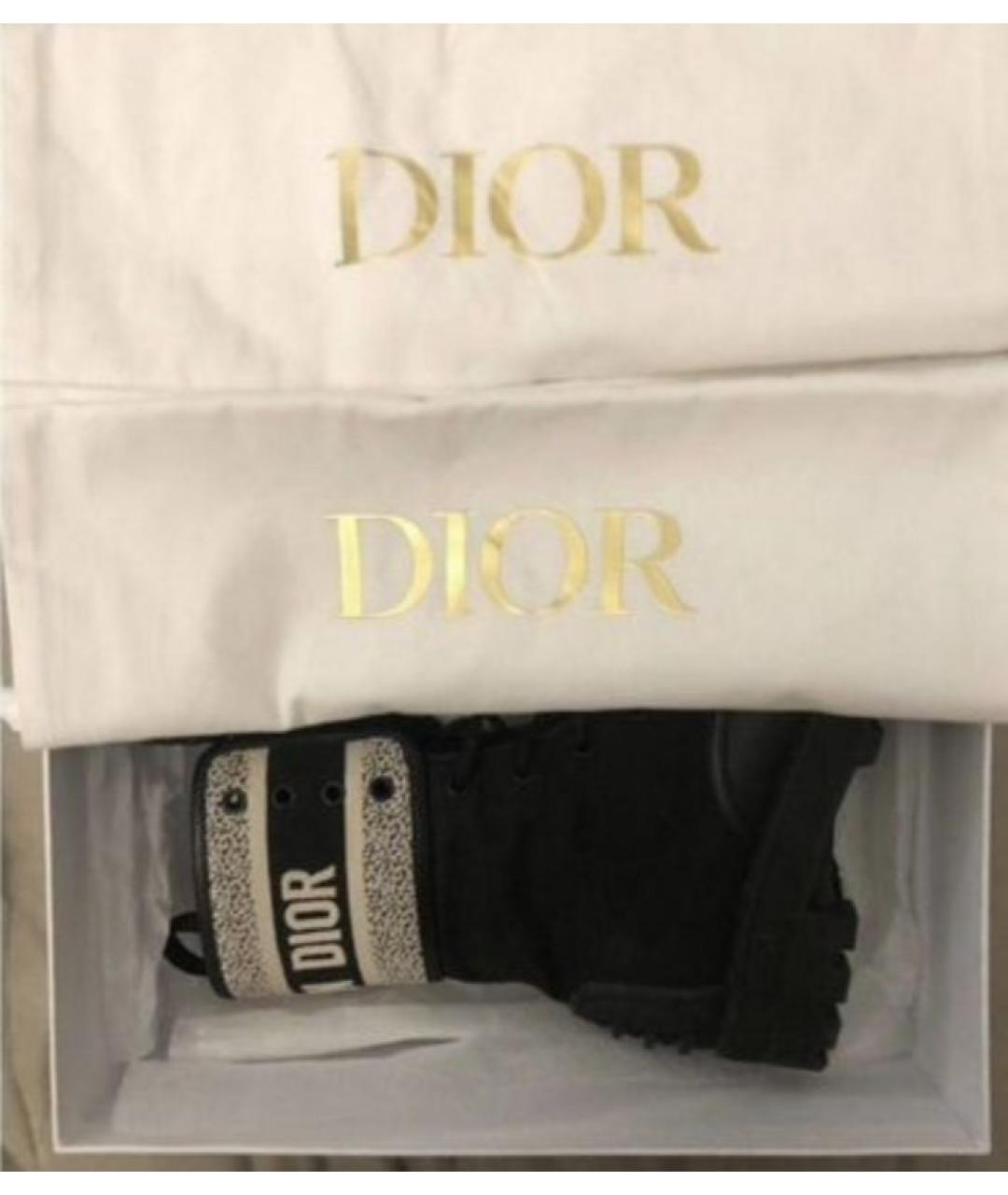 CHRISTIAN DIOR Черные резиновые ботинки, фото 6