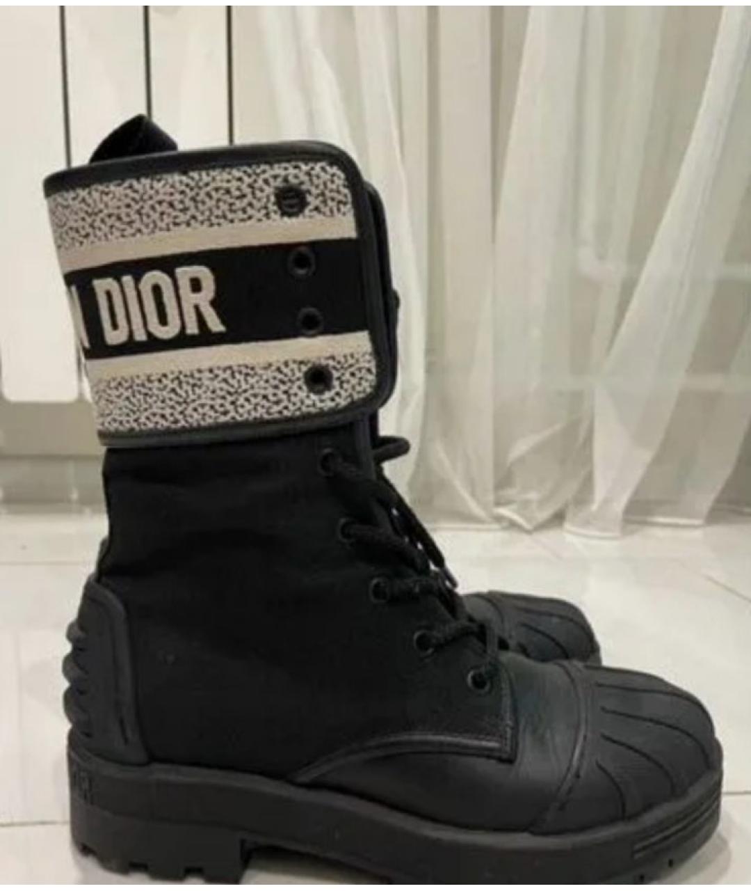 CHRISTIAN DIOR Черные резиновые ботинки, фото 10