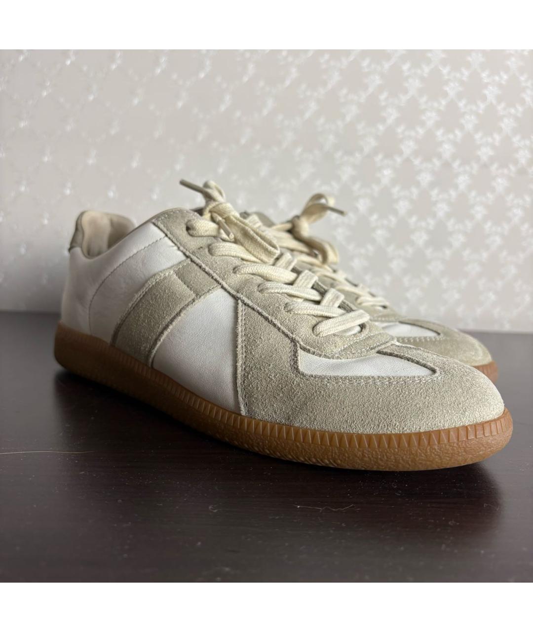 MAISON MARGIELA Белые кожаные кроссовки, фото 6