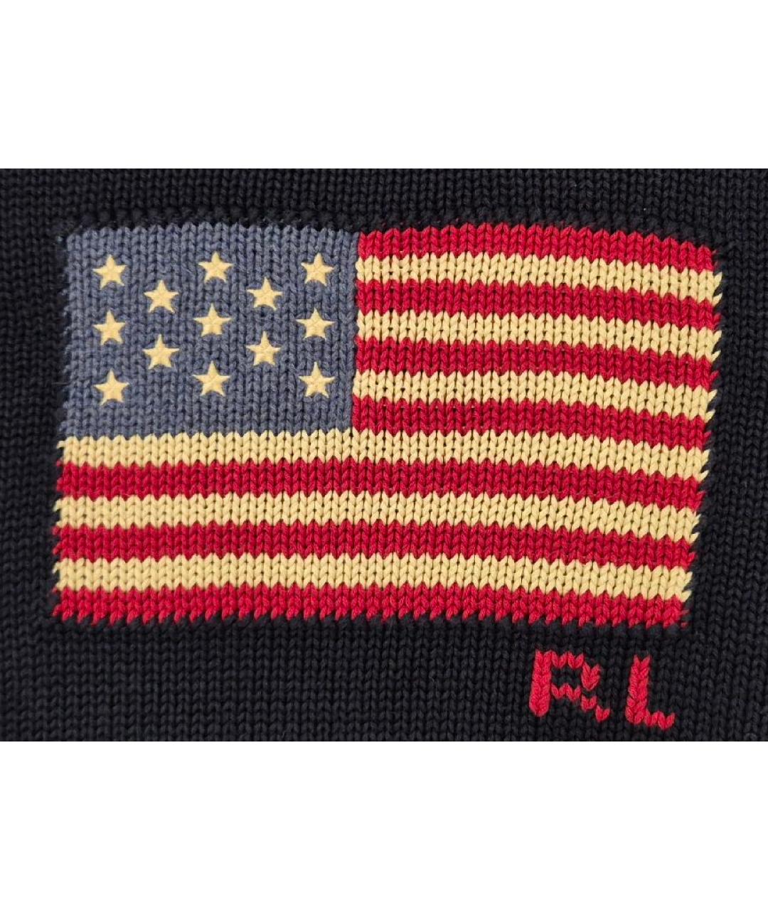 POLO RALPH LAUREN Темно-синий хлопковый джемпер / свитер, фото 4