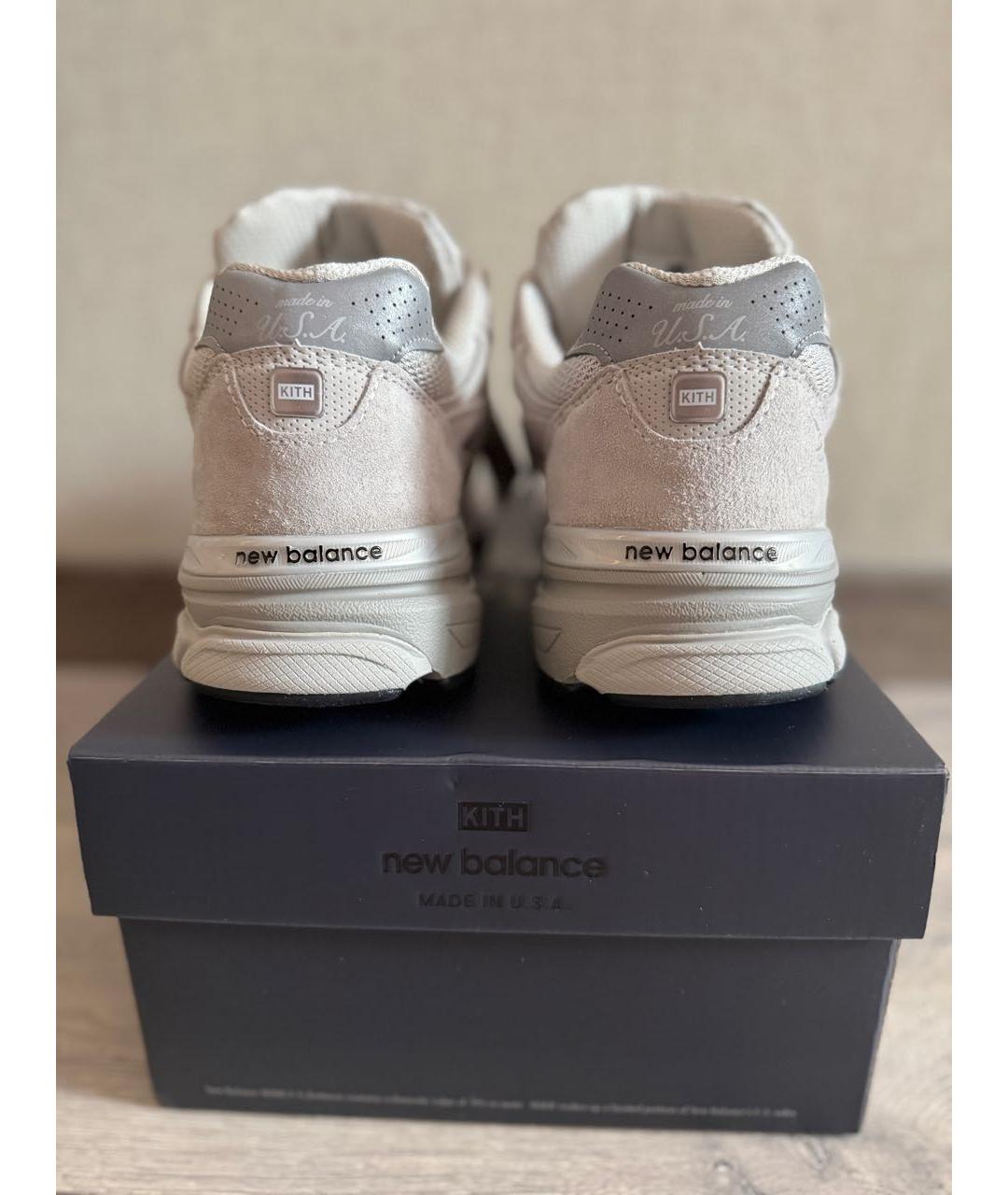 NEW BALANCE Бежевые замшевые низкие кроссовки / кеды, фото 4