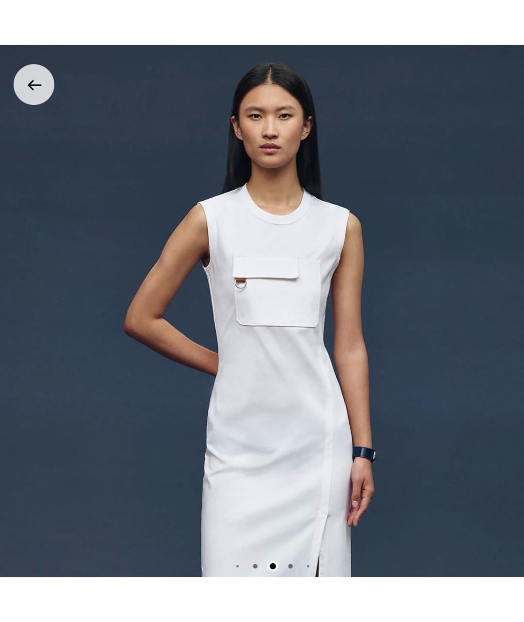 HERMES Белое хлопковое повседневное платье, фото 3