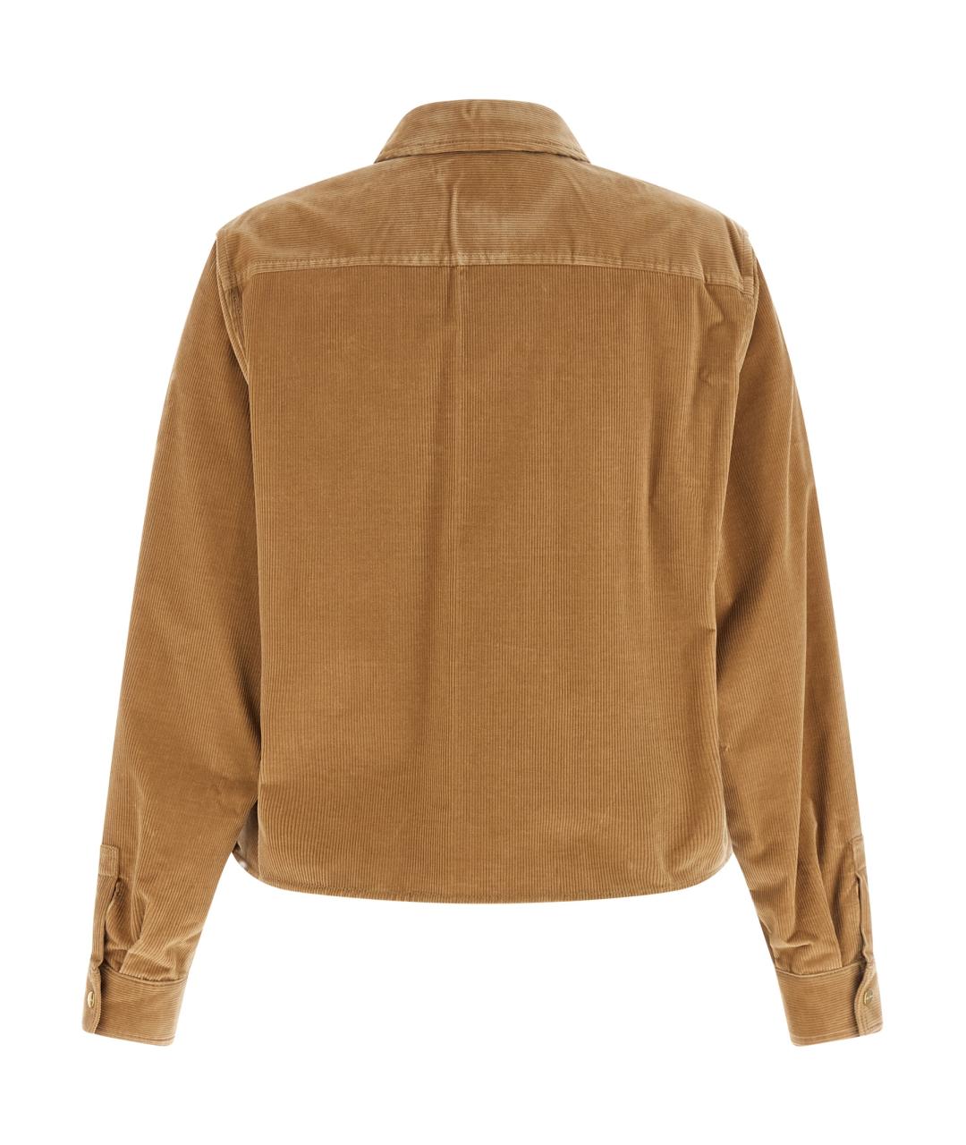 MAX MARA STUDIO Бежевая хлопковая куртка, фото 2