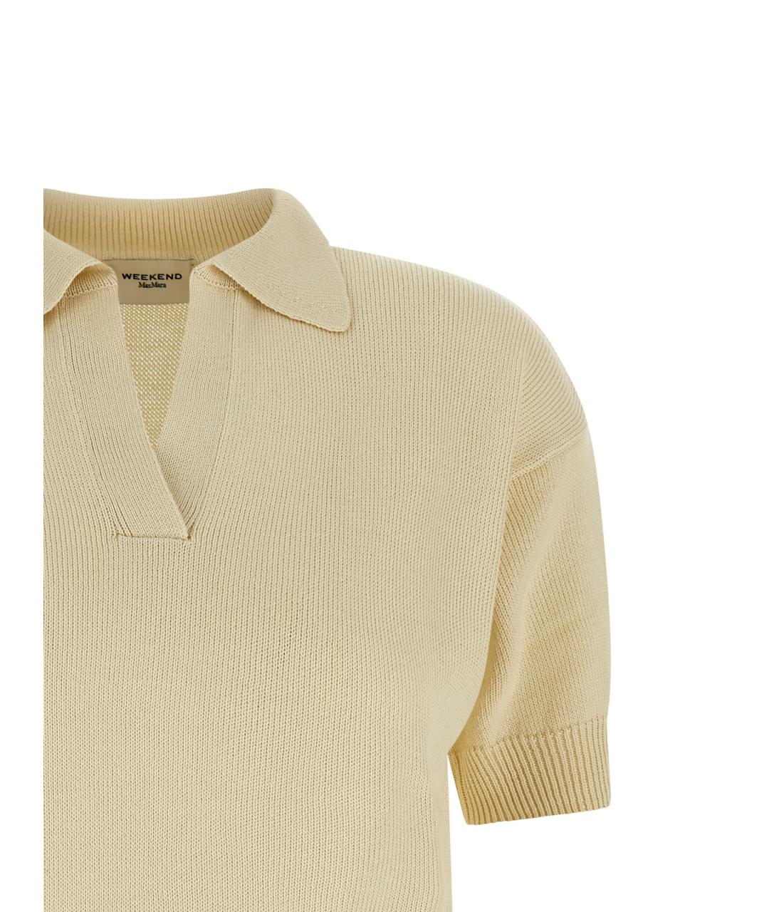 WEEKEND MAX MARA Бежевый хлопковый джемпер / свитер, фото 3
