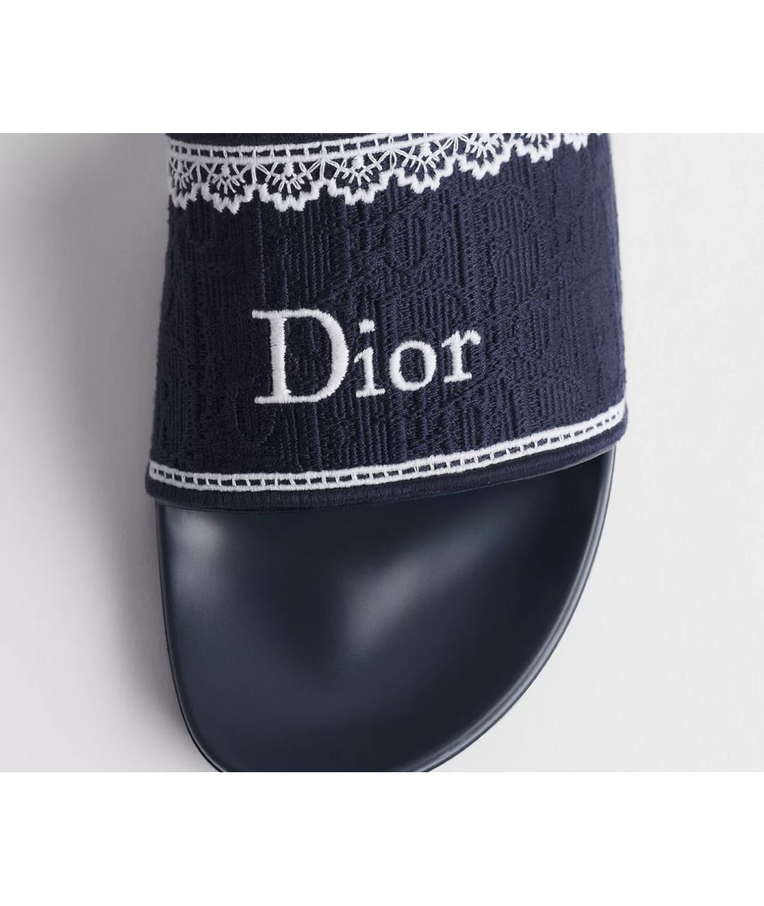 CHRISTIAN DIOR Синие шлепанцы, фото 2