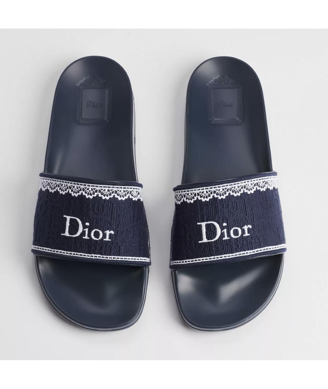 CHRISTIAN DIOR Синие шлепанцы, фото 3