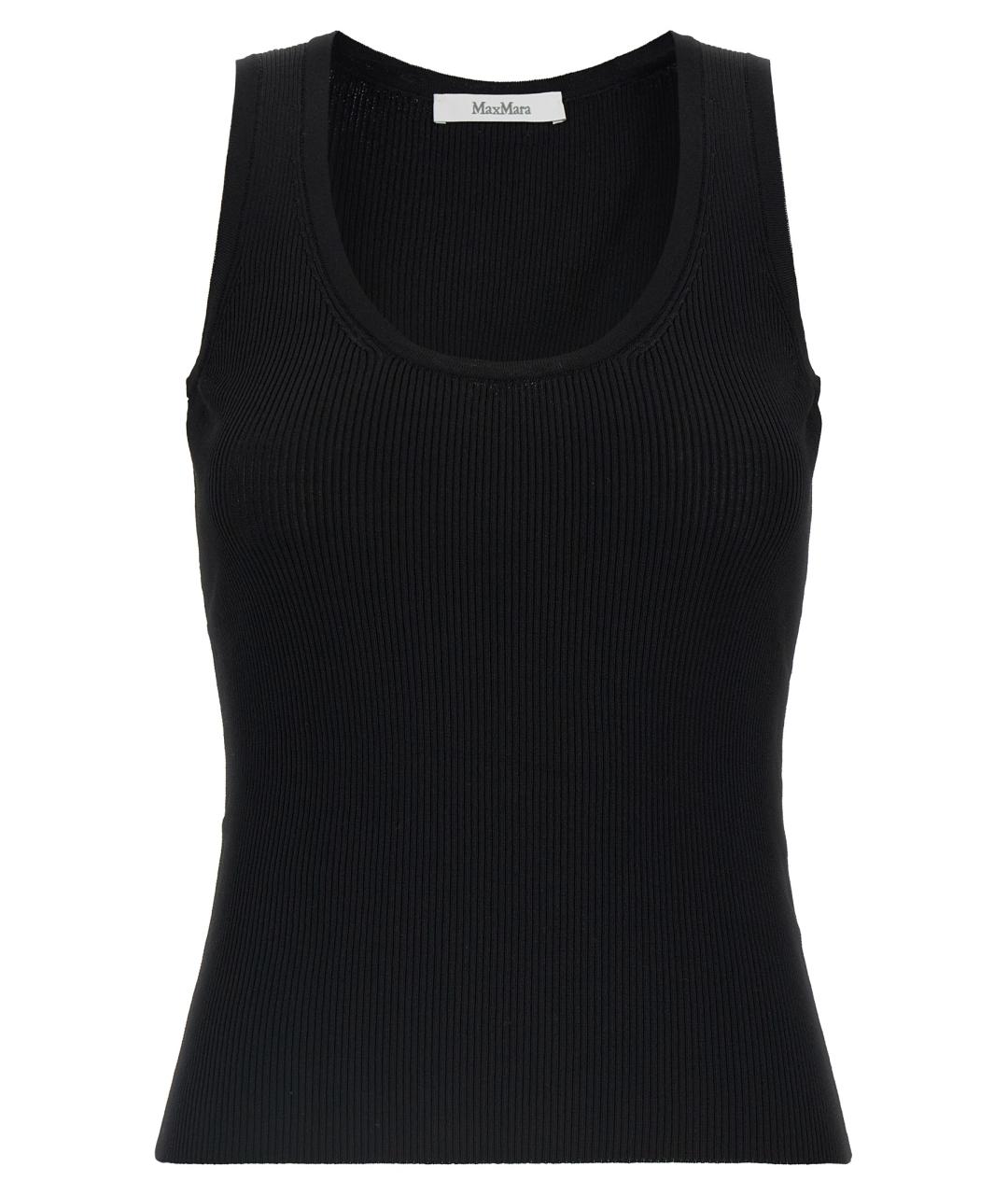 MAX MARA Черная вискозная майка, фото 1