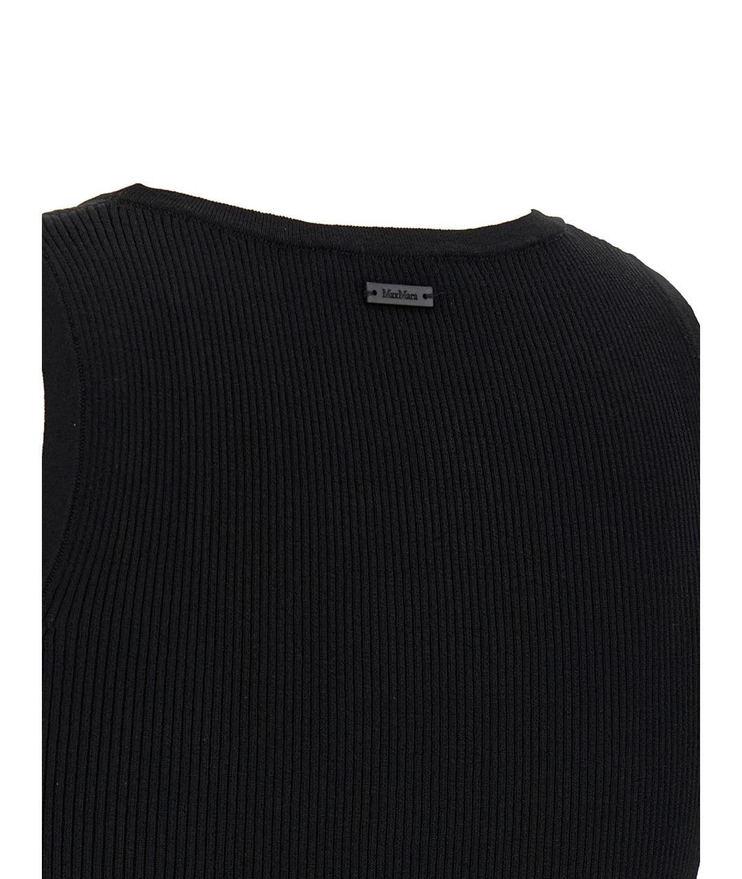 MAX MARA Черная вискозная майка, фото 4