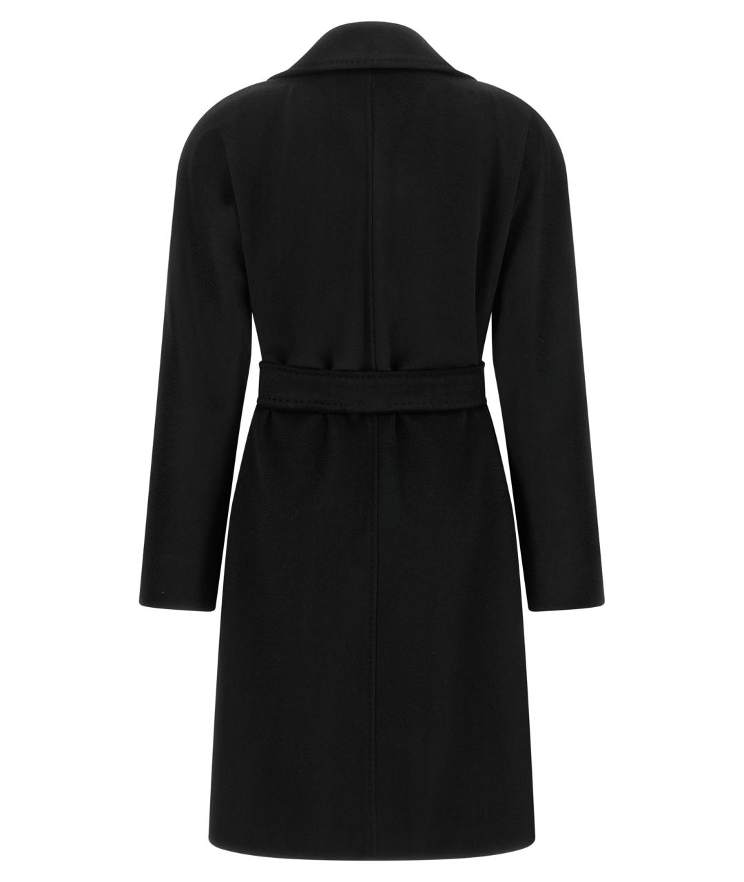 MAX MARA STUDIO Черное шерстяное пальто, фото 2