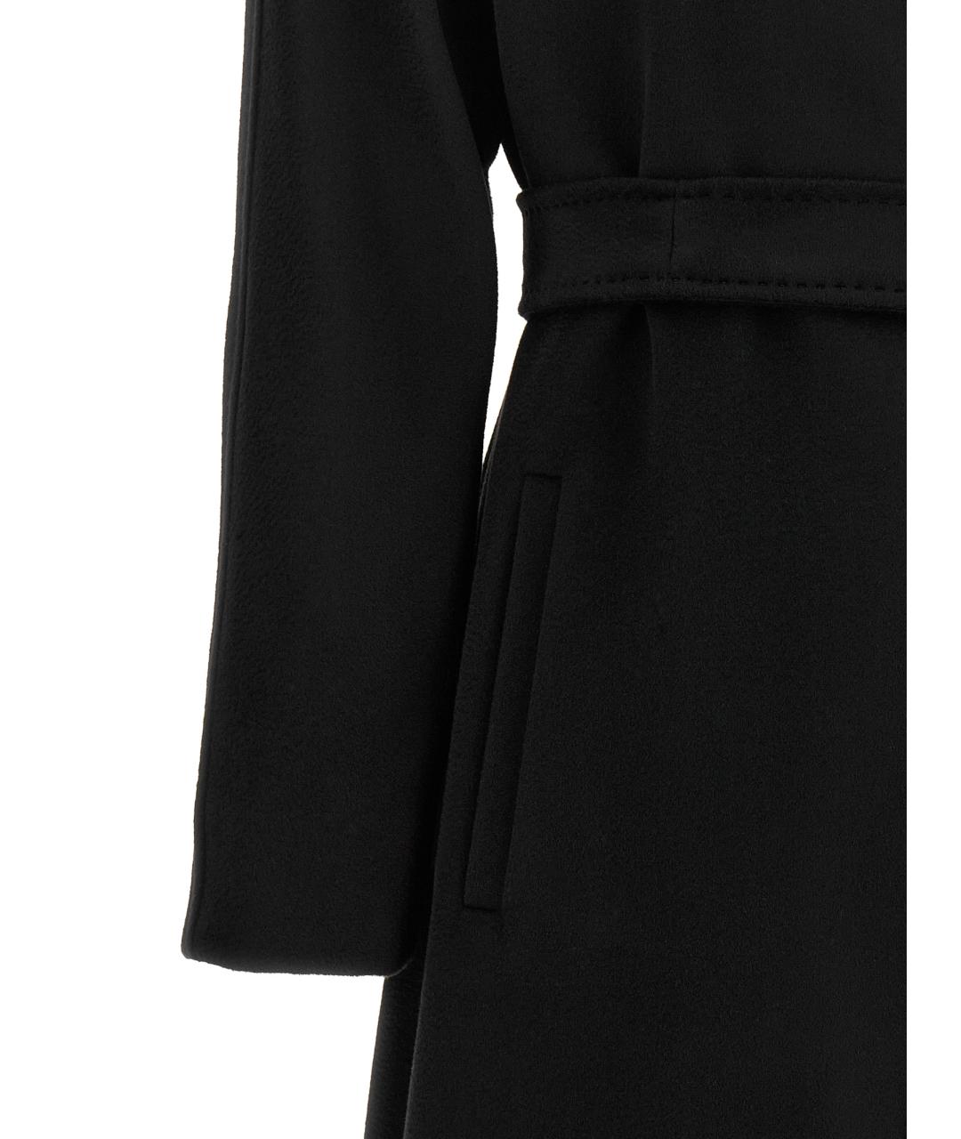 MAX MARA STUDIO Черное шерстяное пальто, фото 4