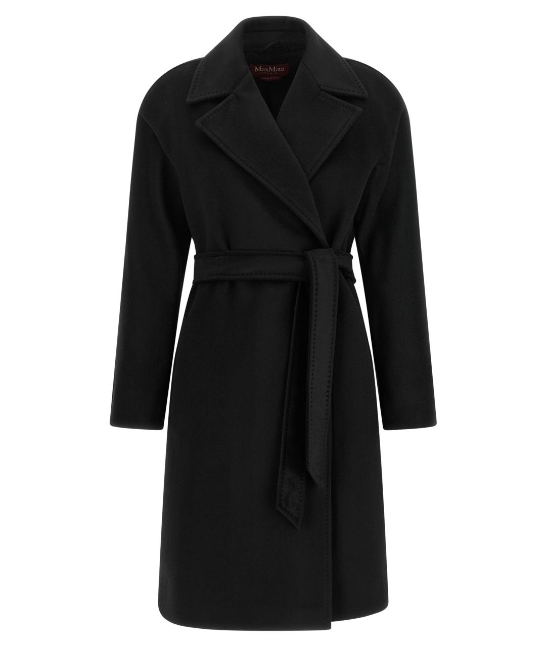MAX MARA STUDIO Черное шерстяное пальто, фото 1