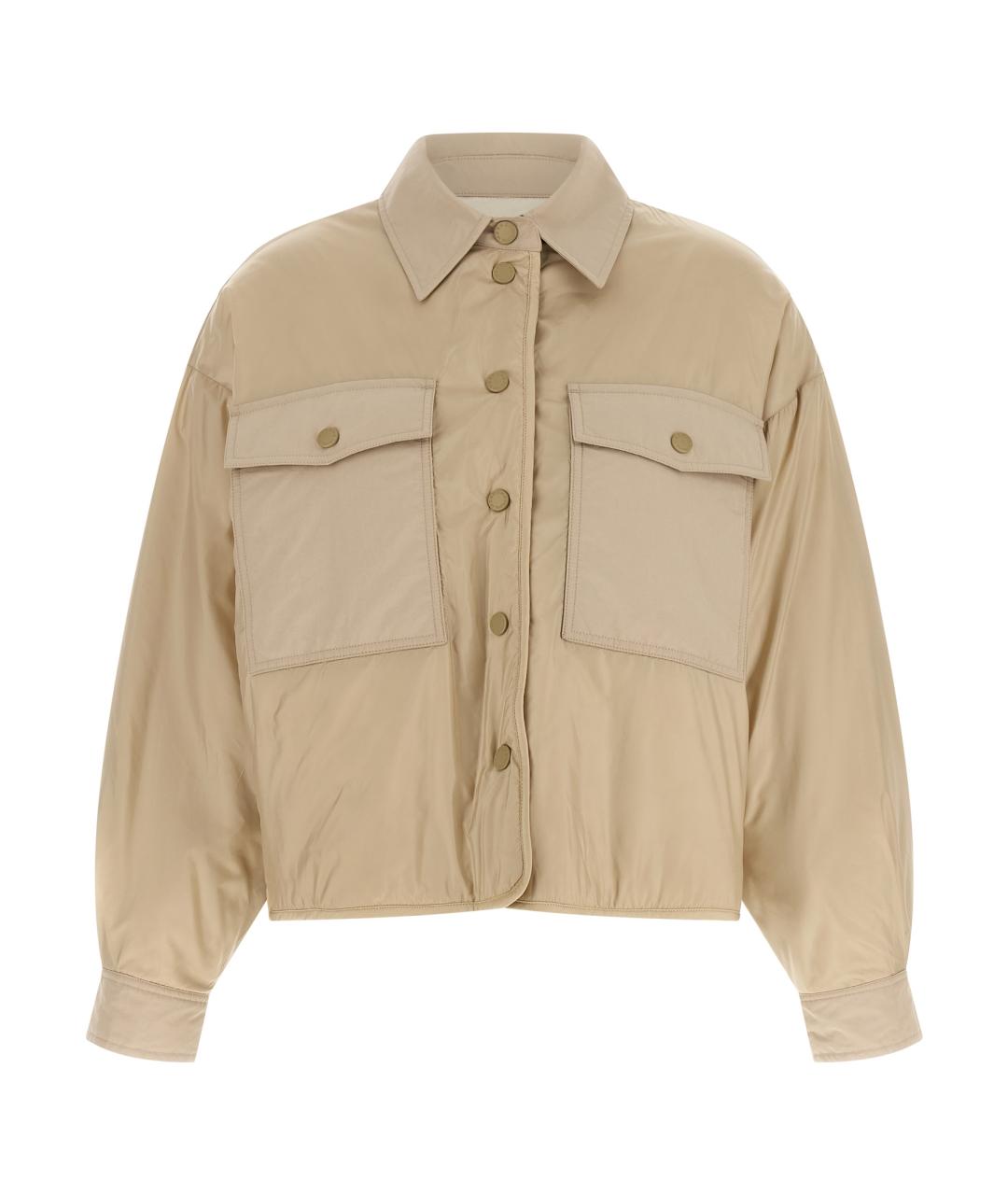 WEEKEND MAX MARA Бежевая полиэстеровая куртка, фото 1
