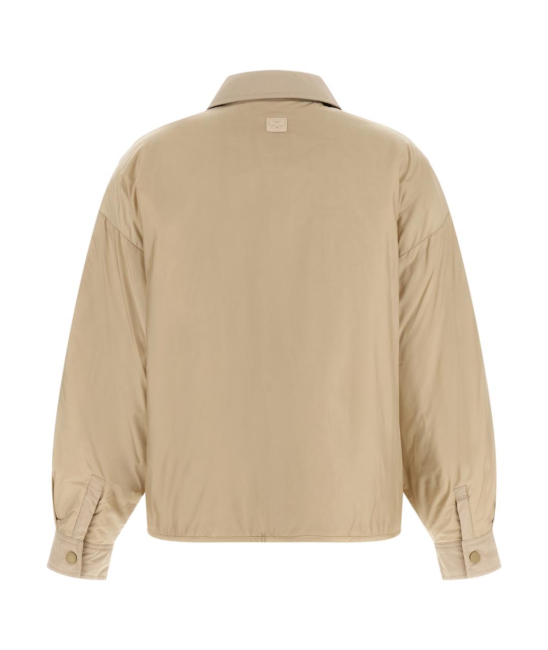 WEEKEND MAX MARA Бежевая полиэстеровая куртка, фото 2
