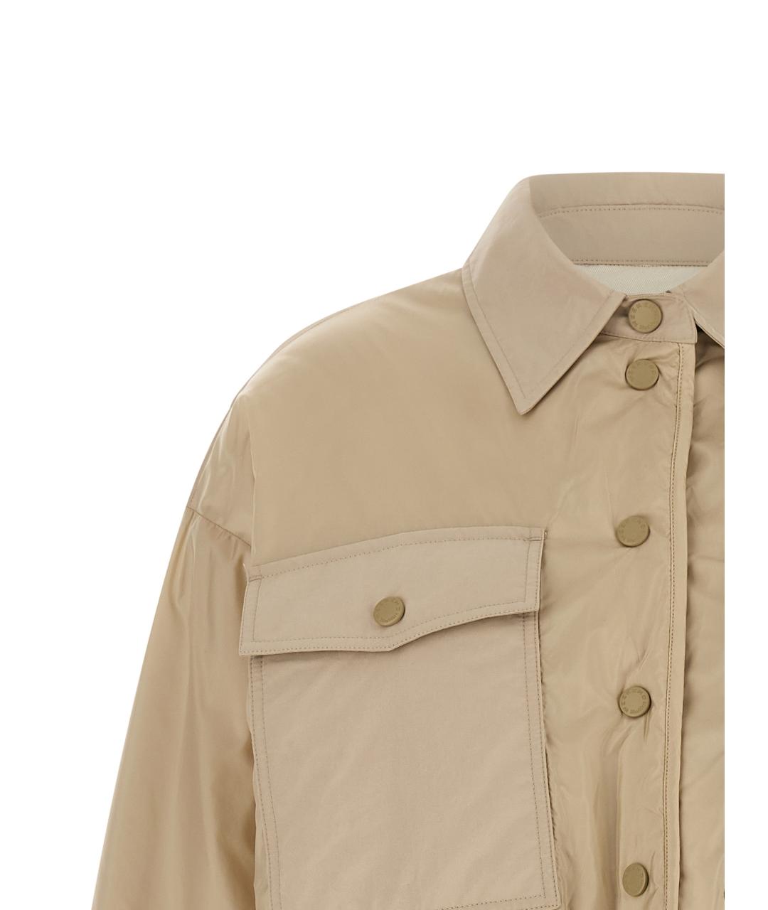WEEKEND MAX MARA Бежевая полиэстеровая куртка, фото 3