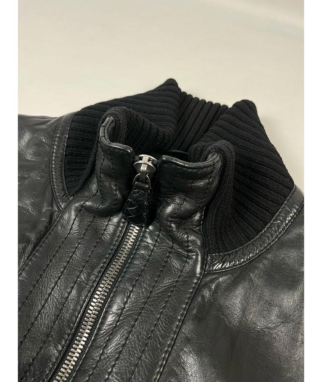BOTTEGA VENETA Черная кожаная куртка, фото 4