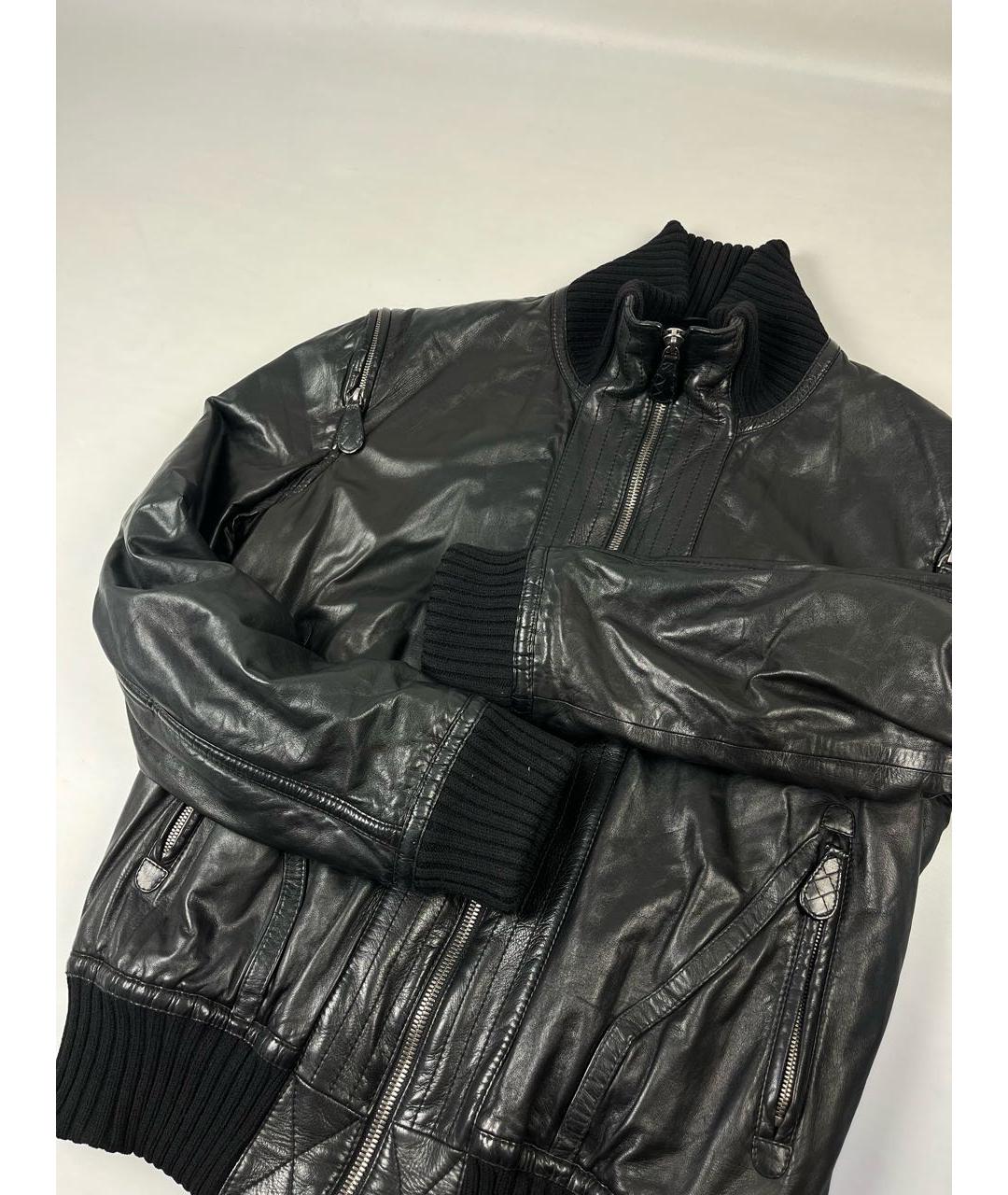 BOTTEGA VENETA Черная кожаная куртка, фото 5