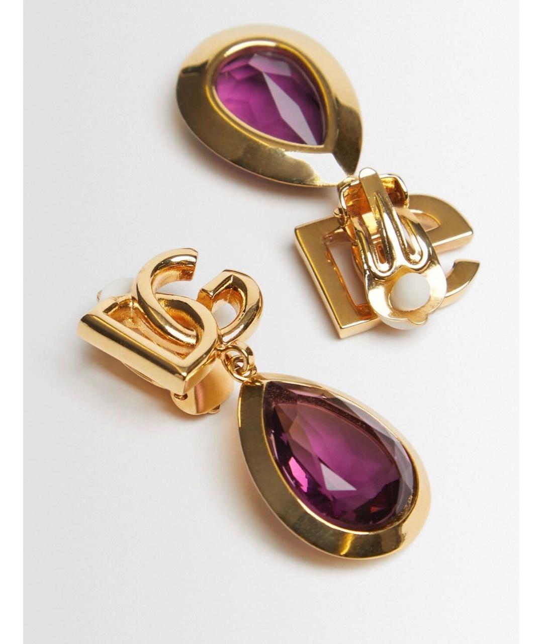 DOLCE&GABBANA Золотые латунные клипсы, фото 3
