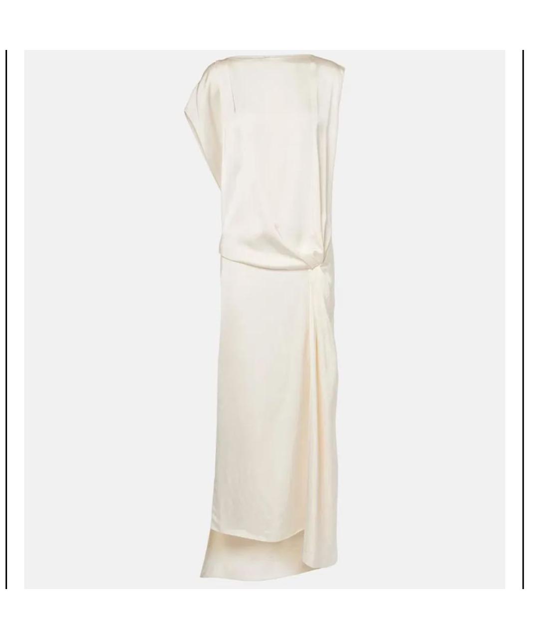 THE ROW Белое вискозное повседневное платье, фото 6