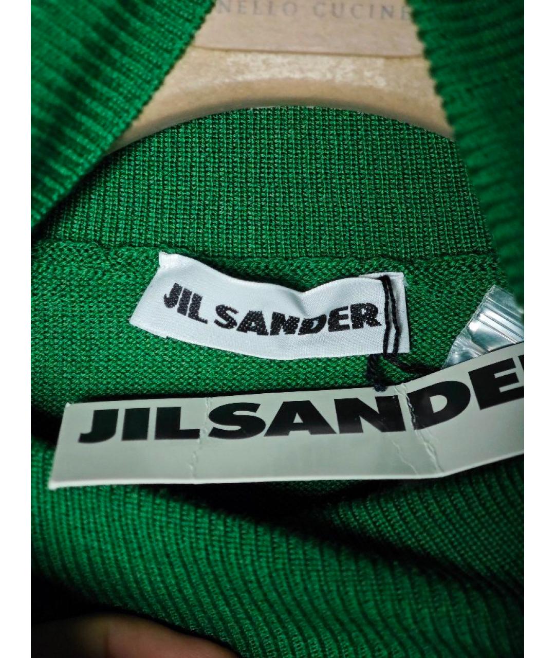 JIL SANDER Зеленый шерстяной джемпер / свитер, фото 3