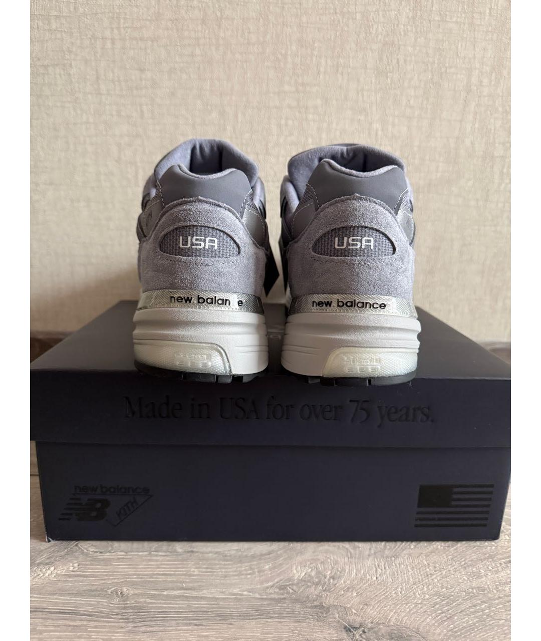 NEW BALANCE Серые замшевые низкие кроссовки / кеды, фото 4