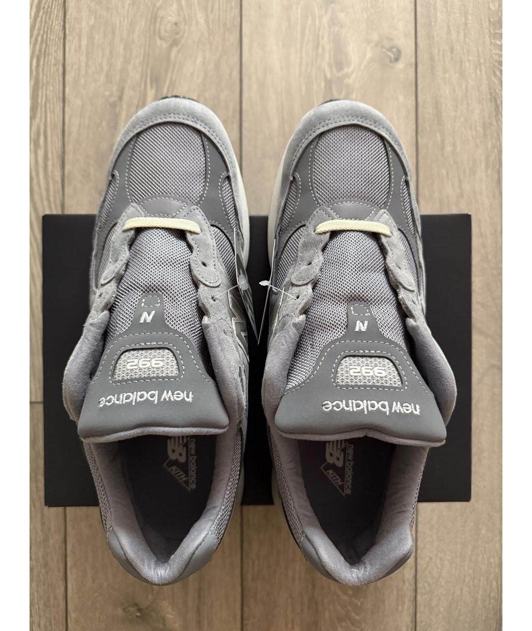 NEW BALANCE Серые замшевые низкие кроссовки / кеды, фото 3