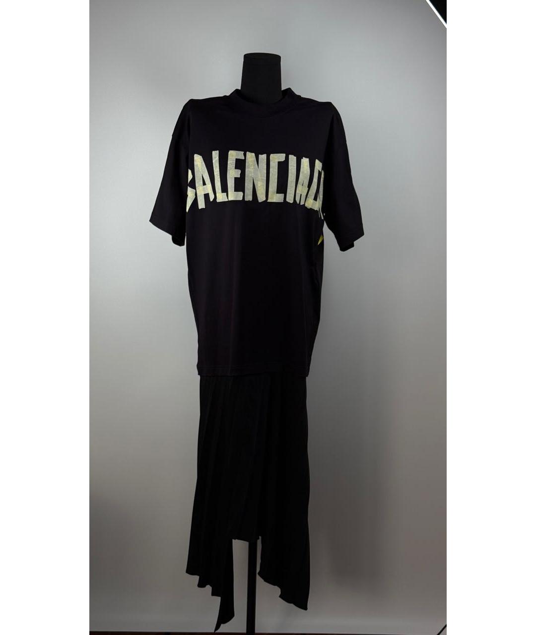 BALENCIAGA Черное хлопковое повседневное платье, фото 3