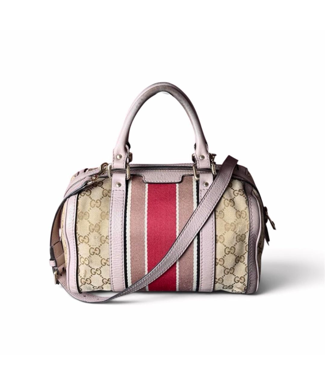 GUCCI Бежевая тканевая сумка с короткими ручками, фото 9