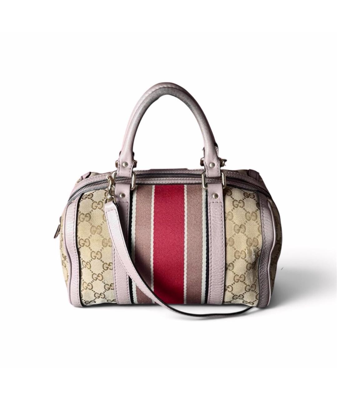 GUCCI Бежевая тканевая сумка с короткими ручками, фото 3
