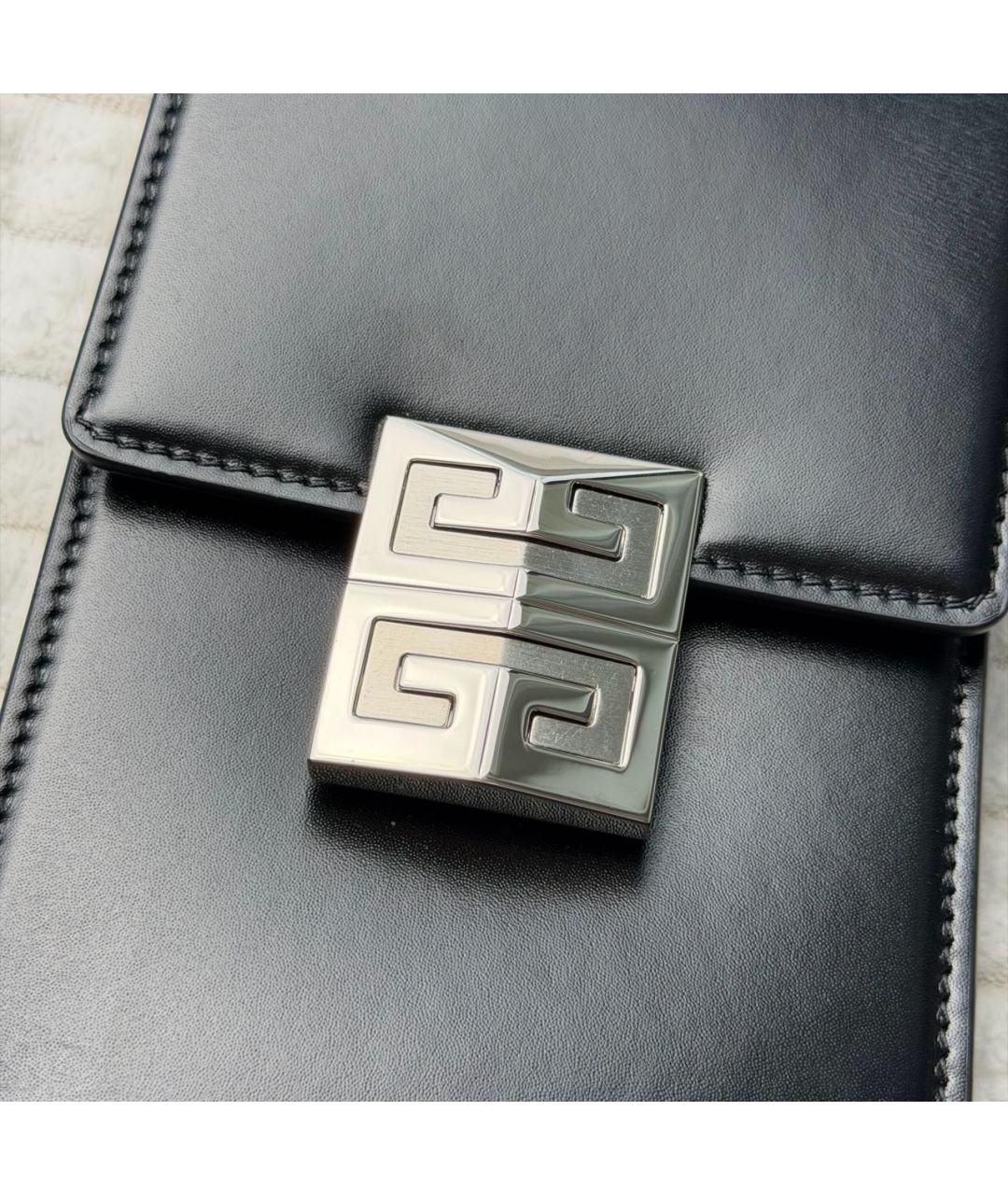 GIVENCHY Черная кожаная сумка на плечо, фото 3